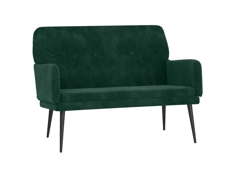  Banc chambre, banc de lit vert foncé 108x79x79 cm velours  - Conforama A