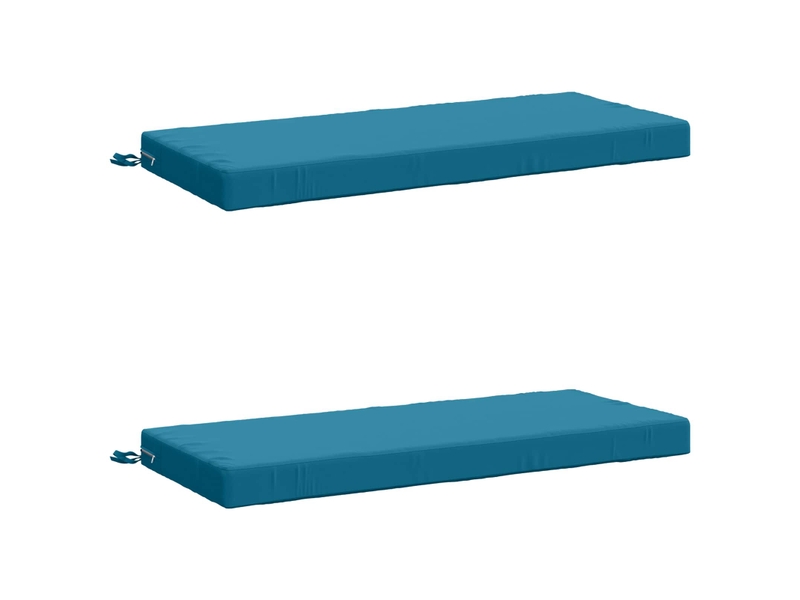 Lot de 2 coussins de banc, coussins d'assise soest 100 % polyester bleu clair cf56776 - Conforama A