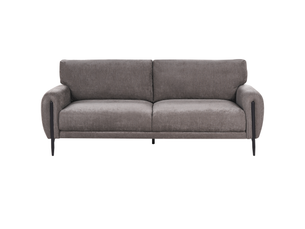 Canapé droit fixe   3 places Tissu beige avec coffre de rangement