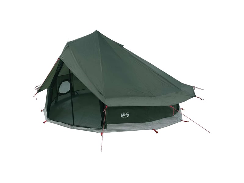  Tente tipi, tente de camping 18 personne vert armée polyester et acier  - Conforama A
