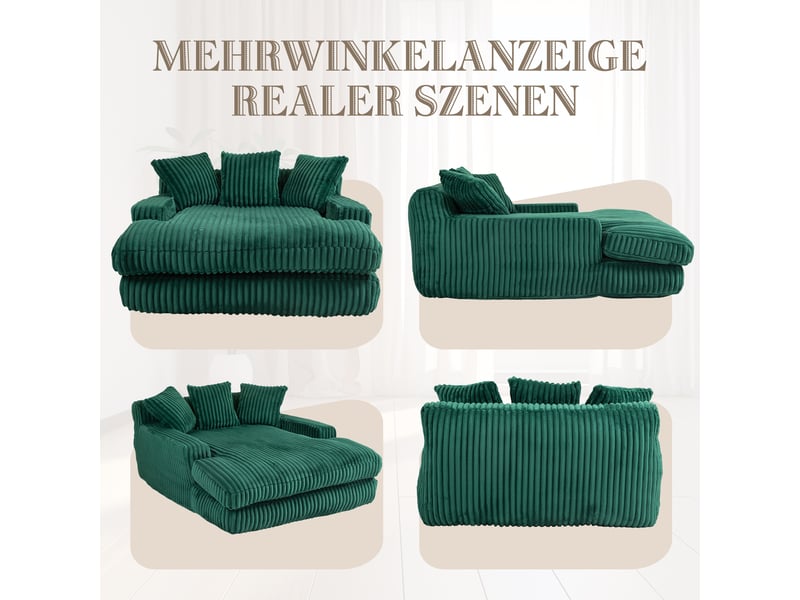  Canapé convertible, canapé-lit — coussins inclus, 1 place, style cloud, en velours tricoté  - Conforama D