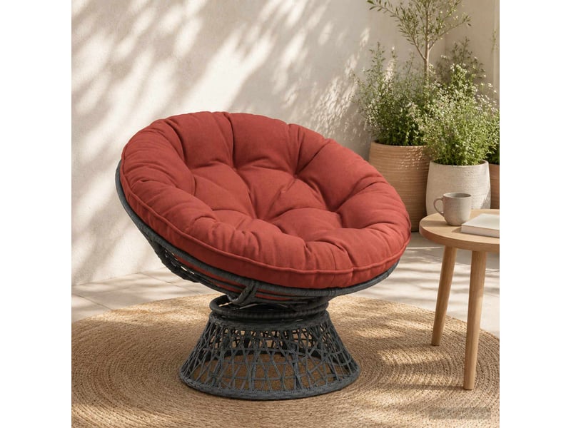  Coussin de chaise suspendue, coussin d'assise vianen 100 % polyester rouge cf54289  - Conforama B