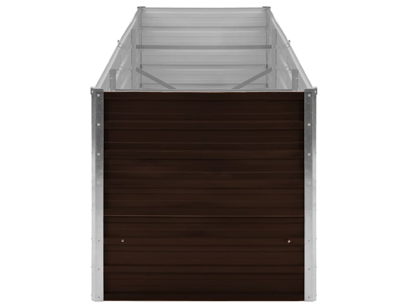 Jardinière - lit surélevé de jardin marron 240x80x77 cm acier galvanisé - Conforama E