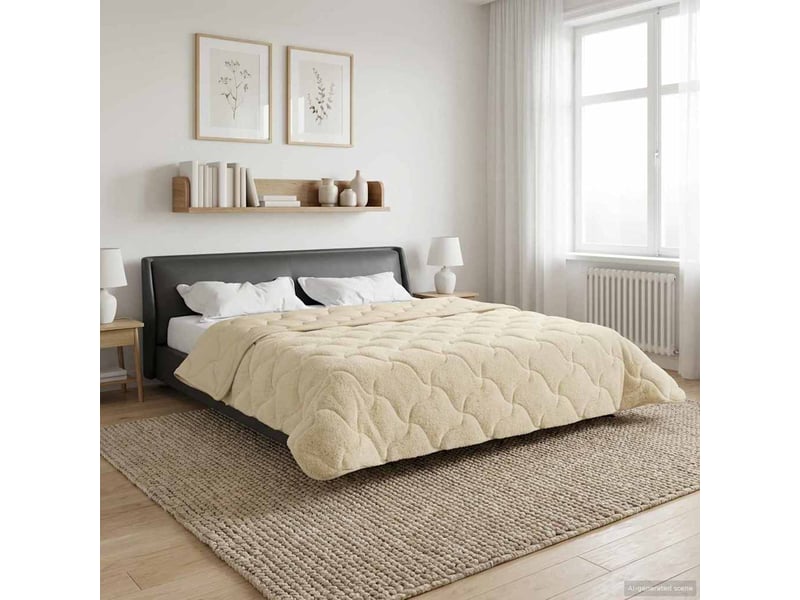  Duvet - couette complet toute l'année matelassé crème 200 x 200 cm  - Conforama B