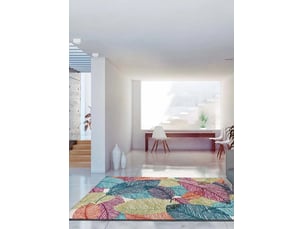 Tapis atticgo viva rectangulaire multicolore - 100% polypropylène, dos en jute
