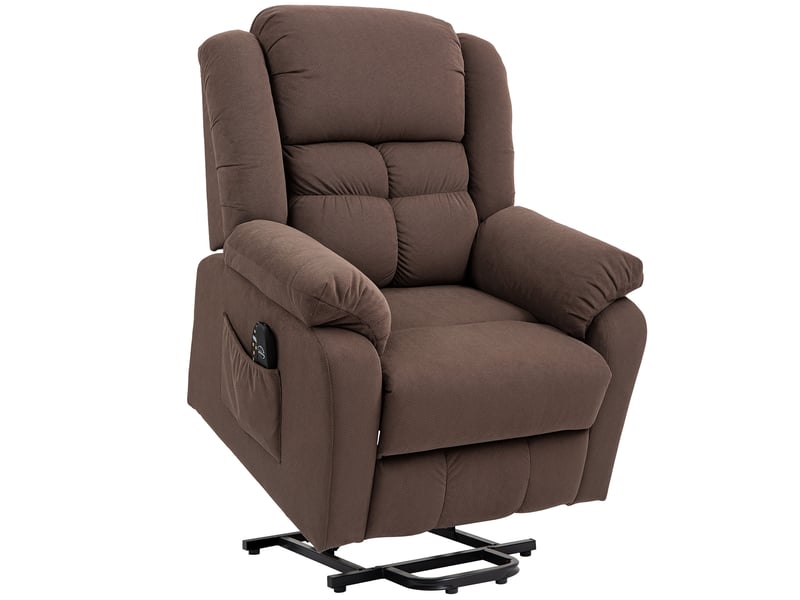  Fauteuil releveur électrique marron, massage 8 points, fauteuil relax inclinable à 150 degrés pour salon  - Conforama A