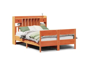 Lit 2 places 135x190 cm coloris marron