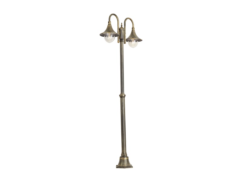 Lanterne d'extérieur classique noire et dorée 200 cm ip44 - daphne  - Conforama E