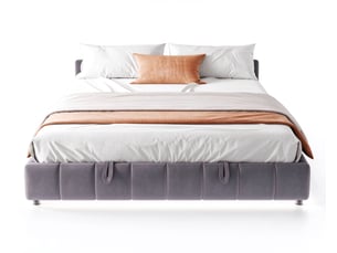 Lit coffre 180x200 cm coloris gris