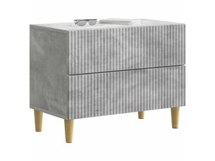 Table de chevet - cabinet de chevet - table de nuit avec tiroir gris béton 62 x 34,5 x 48 cm