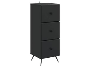 Armoire à tiroirs, rangement bureau noir 33 x 34,5 x 90 cm bois d'ingénierie shl2376