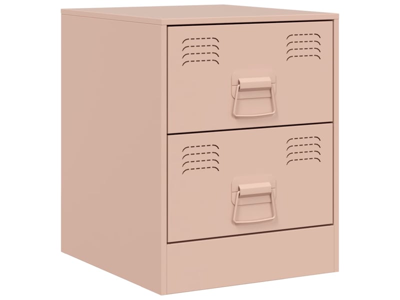  Table de chevet - cabinet de chevet - table de nuit rose 34,5x39x44 cm acier  - Conforama A