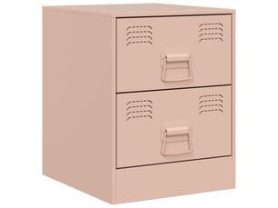 Table de chevet - cabinet de chevet - table de nuit rose 34,5x39x44 cm acier
