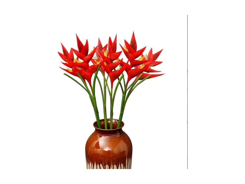 Grande fleur artificielle de 86 cm,1 tige de 7 pétales de fleurs artificielles fleurs permanentes,verdure d'intérieur ou d'extérieur pour maison,jardin,véranda,décoration de mariage(rouge) - Conforama D