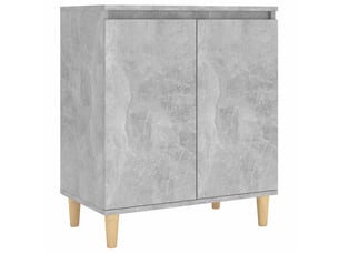 Buffet - bahut - meuble de rangement avec pieds en bois gris béton bois d'ingénierie