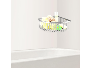 Étagère d'angle salle de bain et douche - support mural pour rangement salle de bain et cuisine - installation facile et résistante à la rouille