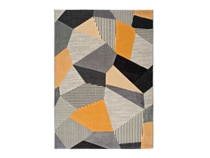 Tapis atticgo gladys rectangulaire gris et moutarde - 100% polypropylène, style moderne