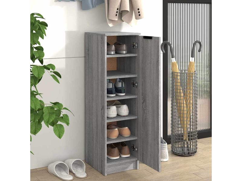  Meuble à chaussures, armoire à chaussures sonoma gris 30x35x100 cm bois d'ingénierie  - Conforama C