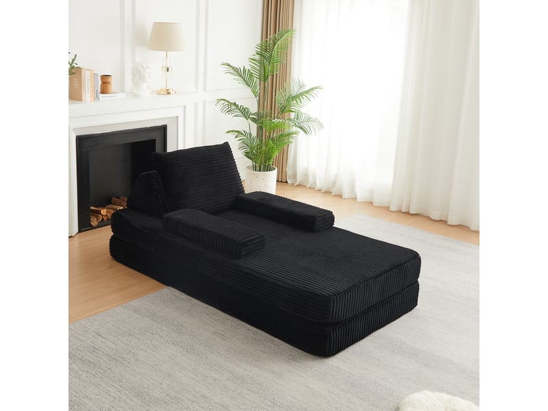  Canapé convertible, canapé-lit, en velours tricoté, design moderne, 211 cm, mobilier pour espace de vie, pour salon et séjour  - Conforama C
