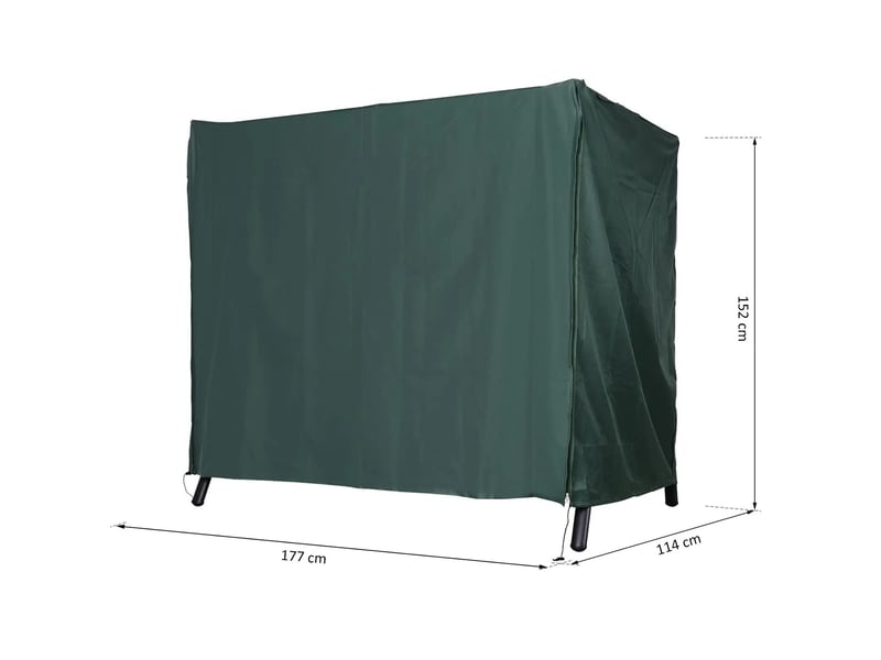  Housse de protection pour balançoire de jardin 177x114x152 cm imperméable vert foncé  - Conforama E