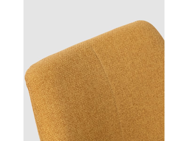  Lot de 6 chaise de salle à manger avec accoudoirs, pieds métal, jaune  - Conforama W