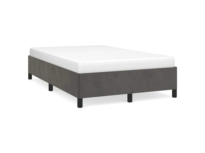  Lit double- lit adulte -  cadre de lit sans matelas gris foncé 120x190 cm velours  - Conforama A