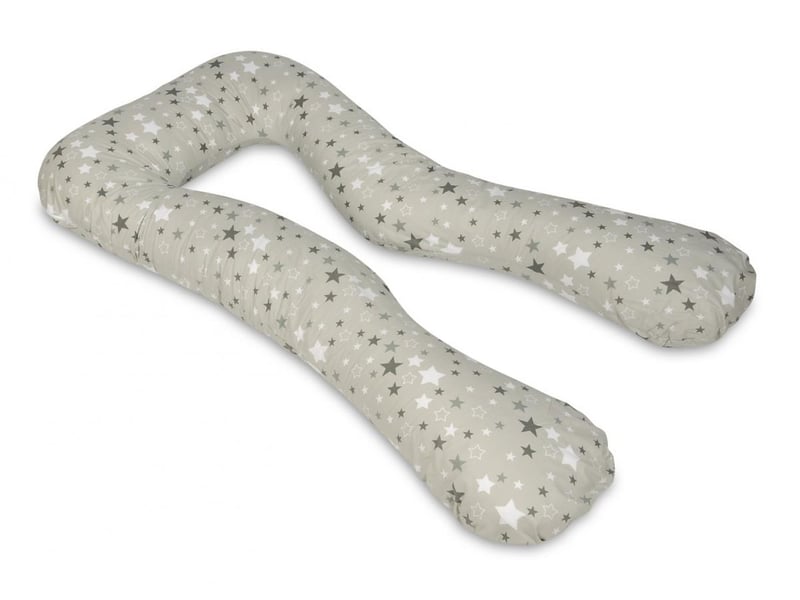  Coussin à usages multiples etoiles girses et blanches sur fond gris 4200451 - Conforama A