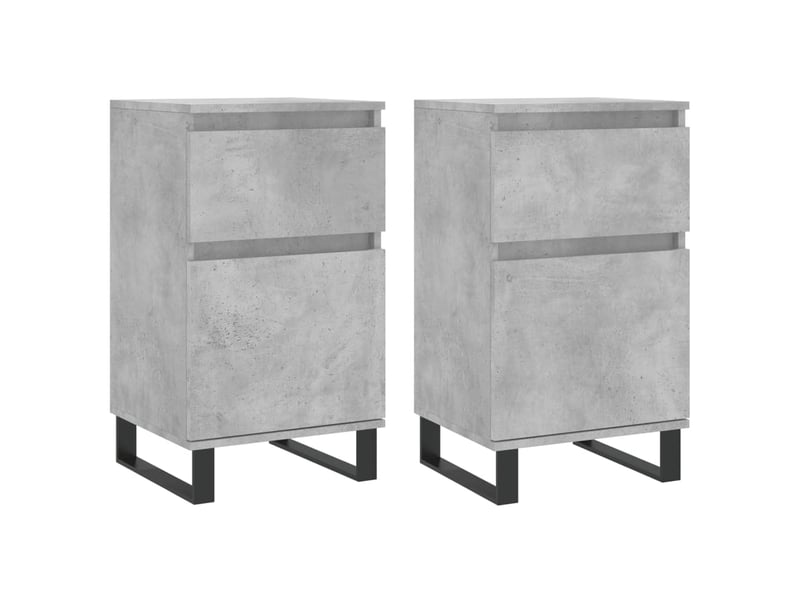  Buffets 2 pcs - bahut - meuble de rangement gris béton 40x35x70 cm bois d'ingénierie  - Conforama A