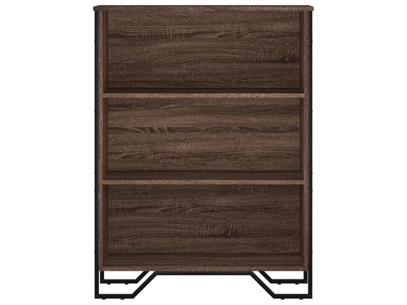  Bibliothèque, étagère de rangement chêne marron 80x31x106 cm bois d'ingénierie  - Conforama D