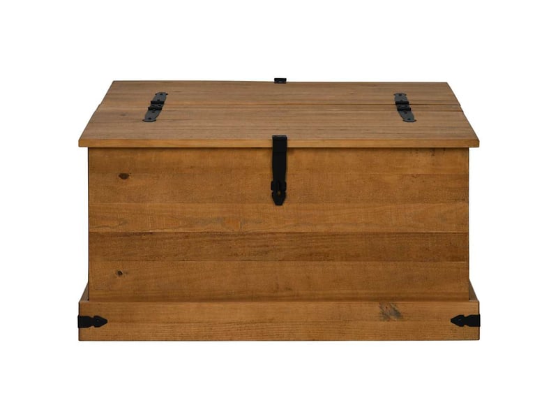  Coffre de rangement, boîte de rangement de rangement halden 91x91x47 cm bois massif pin  - Conforama C