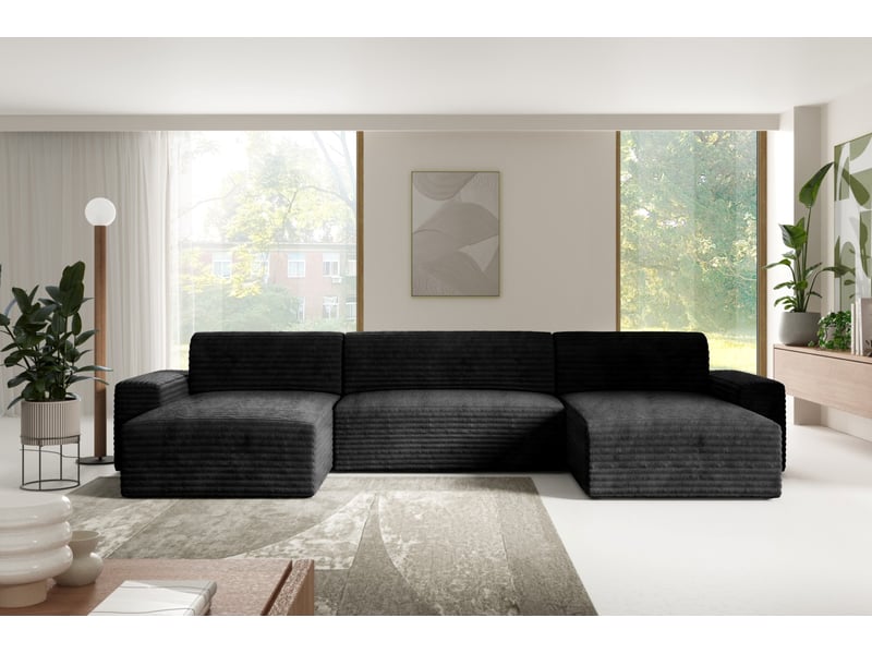 Canapé d’angle coco u avec fonction de couchage couleur : tilia 100 - Conforama B