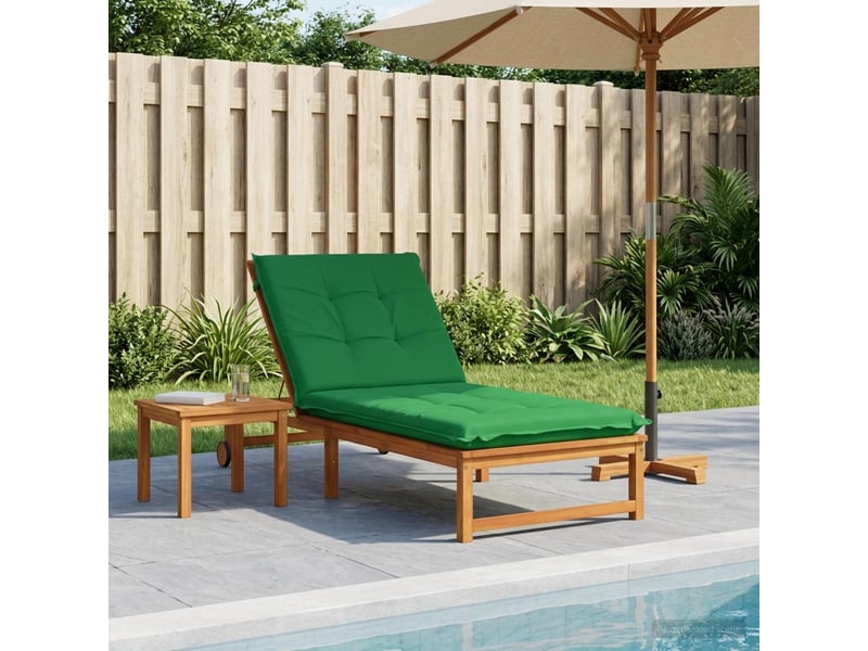Coussin de transat, coussin pour bain de soleil gemert 100 % polyester vert 190 x 80 x 9 cm cf56214 - Conforama B