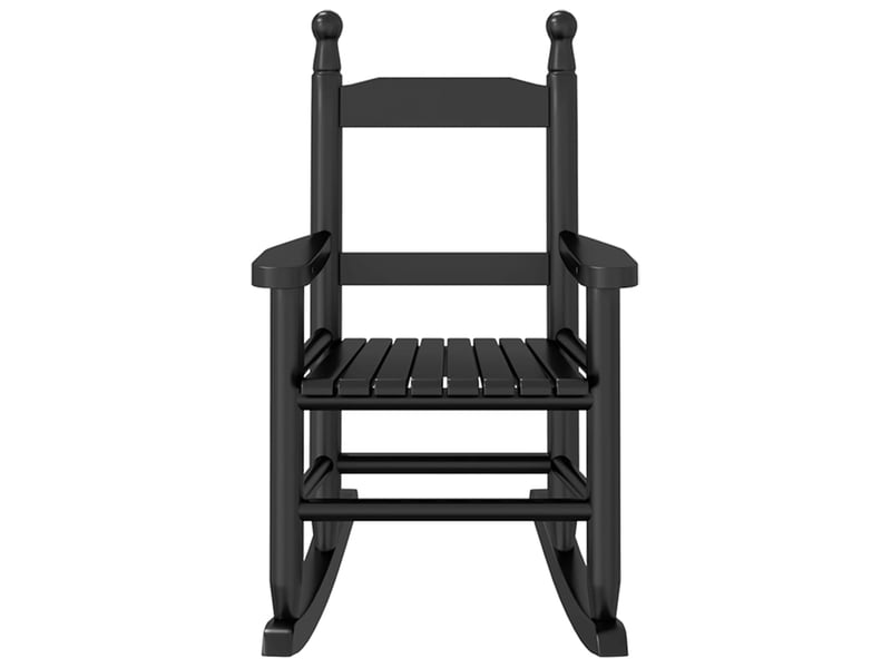  Chaise à bascule pour enfants 3-6 ans en bois de peuplier noir dec028937  - Conforama B