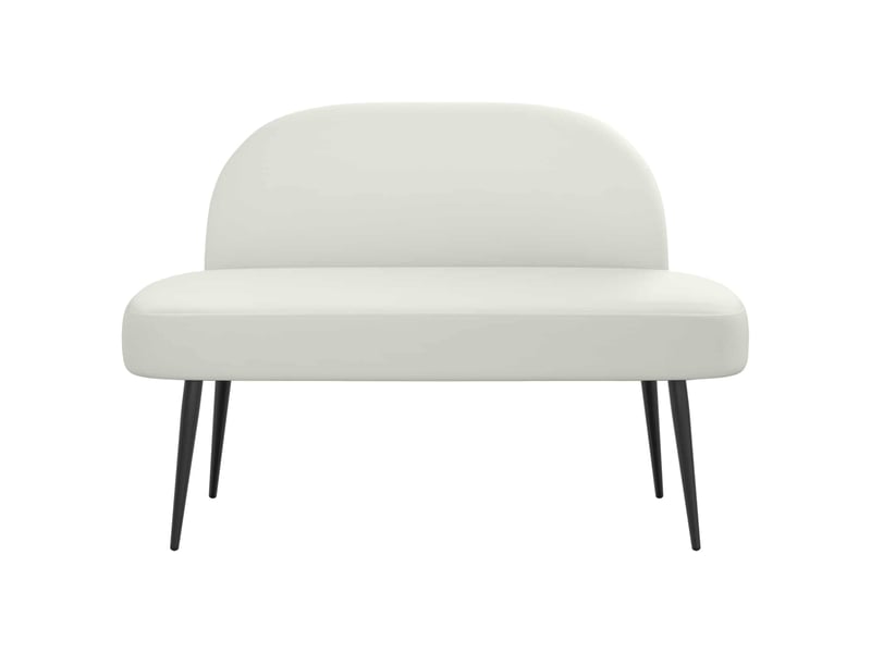  Banc rembourré, banc de lit avec dossier blanc 110x60x76 cm simili cuir  - Conforama C