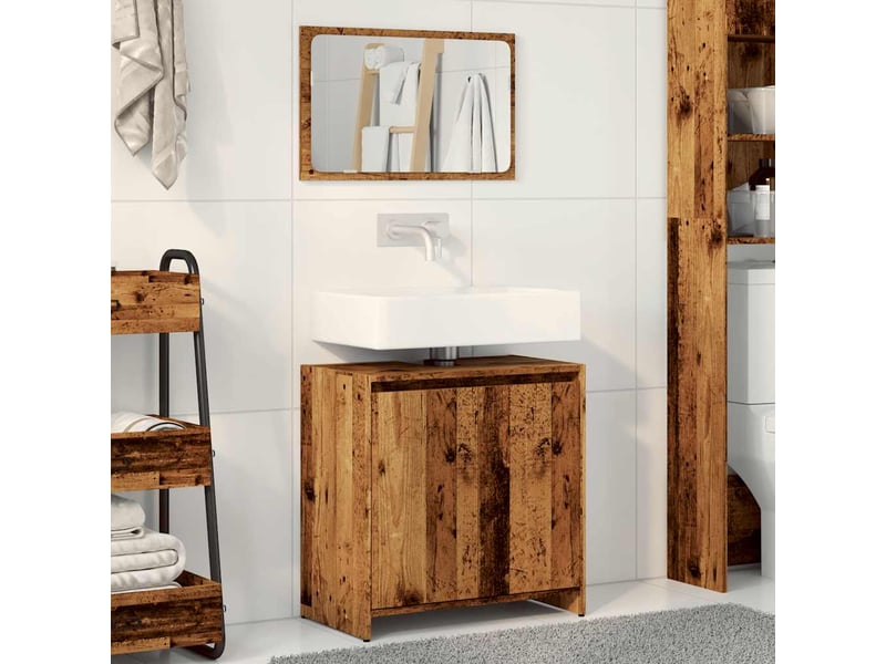  Ensemble de meubles salle de bain 2 pcs bois d'ingénierie cf63916  - Conforama C