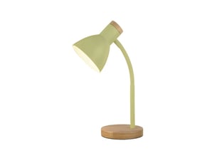 Lampe de bureau fabrilamp epiro 1 x e27 jaune hêtre 40 x 15 x 15 cm bras flexible