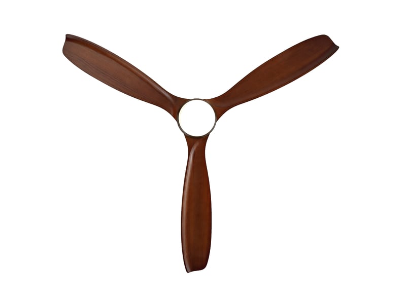 Ventilateur de plafond 70 pouces 3 pales en bois, led 3cct, télécommande - Conforama D