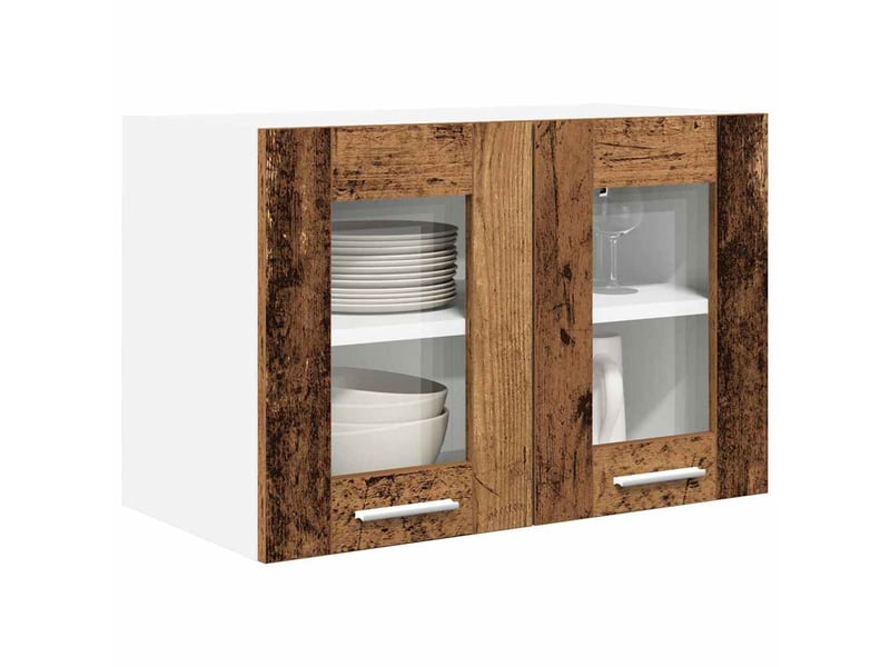 Meuble de rangement cuisine, armoire suspendue 2 pcs bois ancien bois d'ingénierie shl1376  - Conforama C