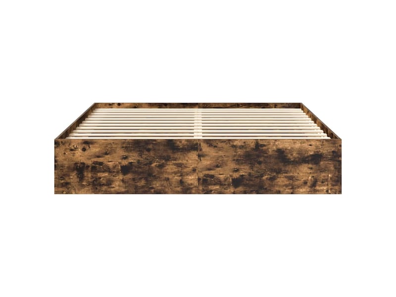  Lit double- lit adulte -  cadre de lit sans matelas chêne fumé 200x200 cm  - Conforama D