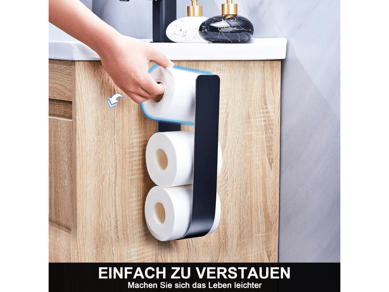  Lot de rechange pour porte-papier toilette sans perçage. Fixation murale facile et sans perçage.  - Conforama E