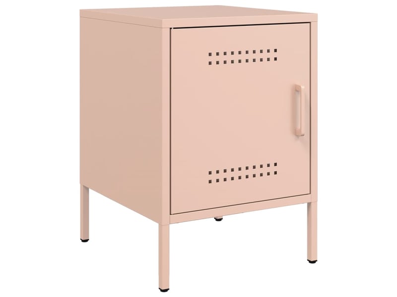  Table de chevet - cabinet de chevet - table de nuit rose 36x39x50,5 cm acier  - Conforama A
