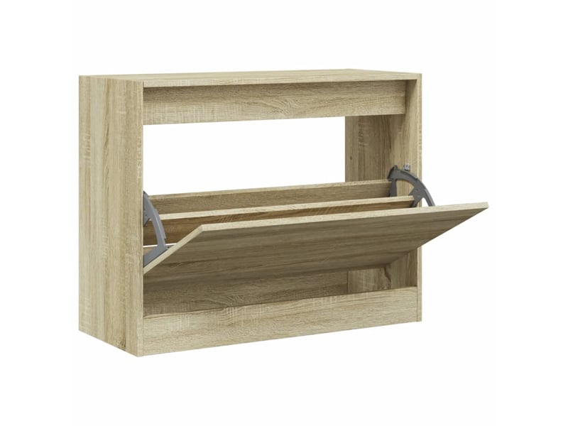  Meuble à chaussure, armoire à chaussures chêne sonoma 80x34x63 cm bois d'ingénierie  - Conforama A