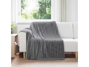 Plaid canapé gris foncé 200x150 cm 0.8 kg polaire
