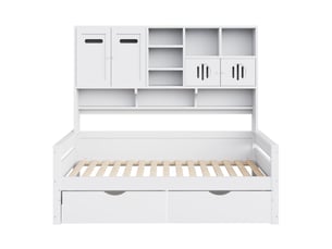 Lit banquette 90x200 cm MAISONORA   coloris blanc