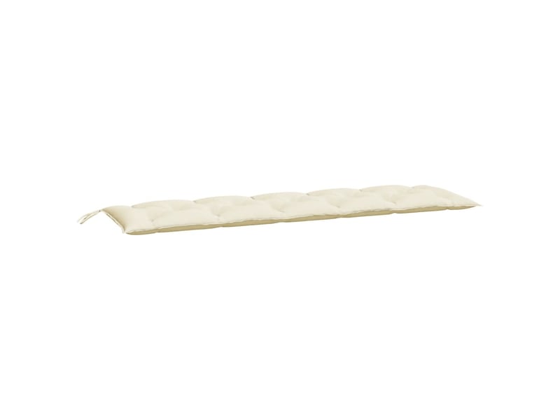  Lot de 2 coussins de banc de jardin, coussins d'assise blanc crème tissu oxford cf58636  - Conforama C