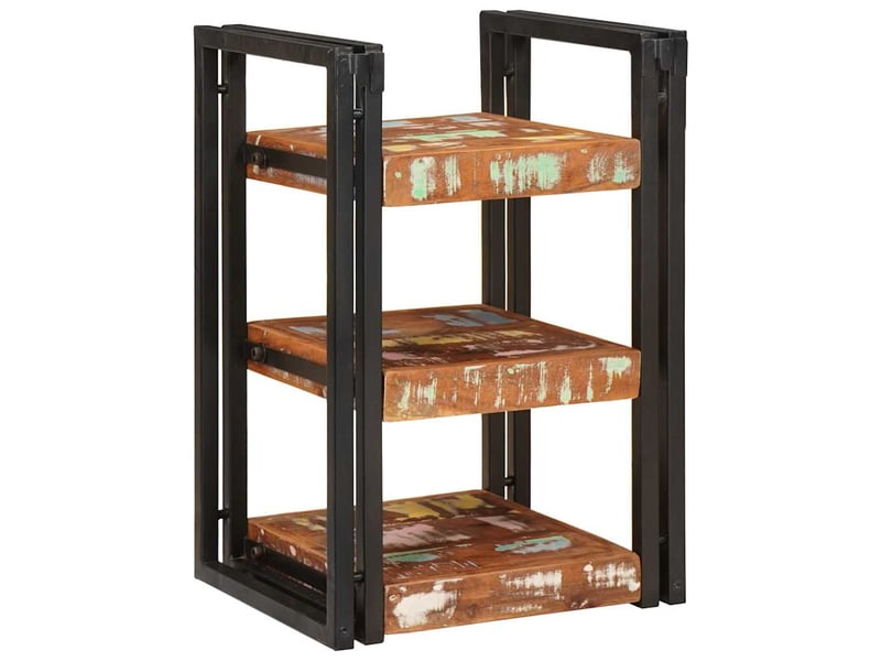  Table de chevet - cabinet de chevet - table de nuit 2 pc marron et noir 38 x 33 x 58 cm  - Conforama E