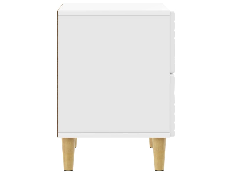  Table de chevet 2 pièces blanc brillant 43 x 34,5 x 48 cm  - Conforama E