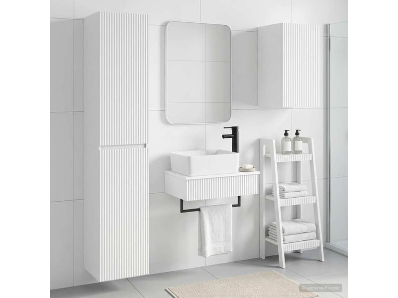  Ensemble de mobilier de salle de bain 3 pc blanc cf64245  - Conforama B