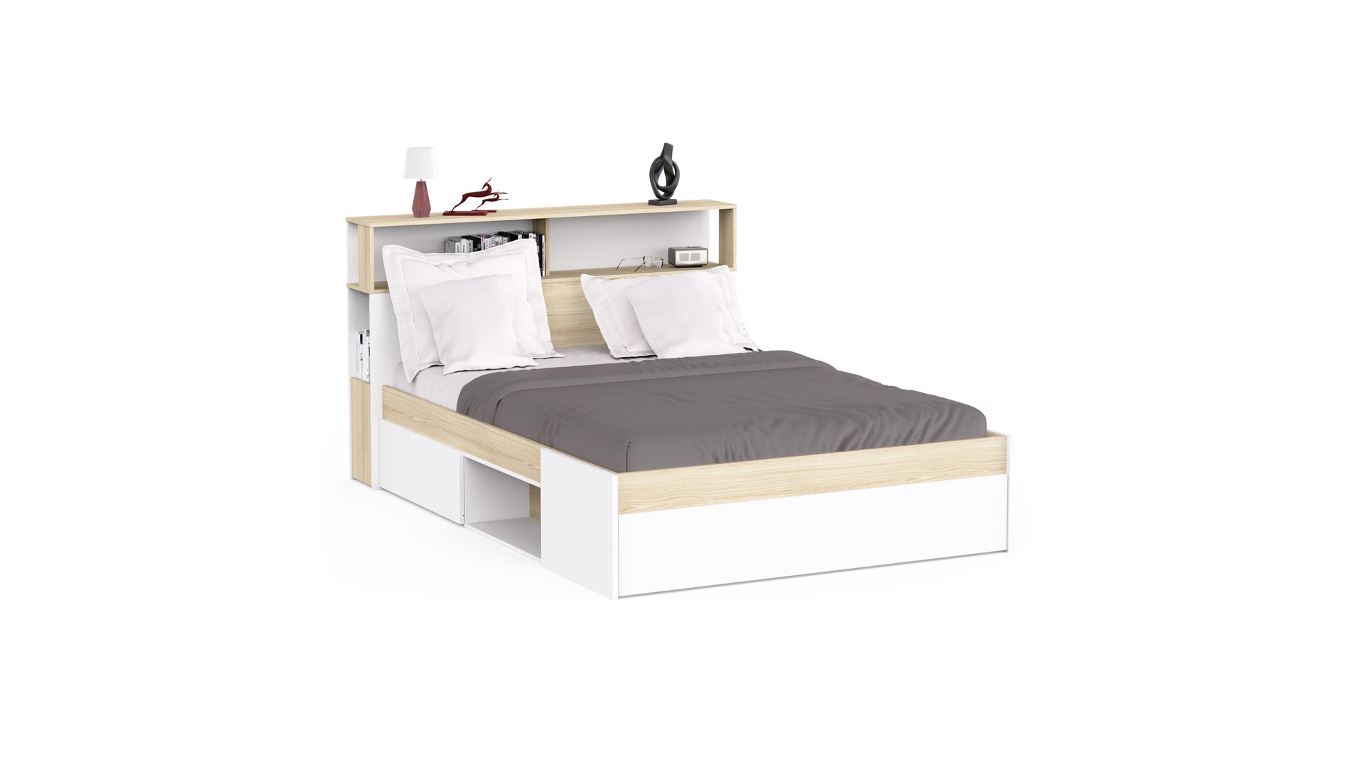Lit adulte 140x190/200cm MAXIMAX bicolore 98.9 Conforama