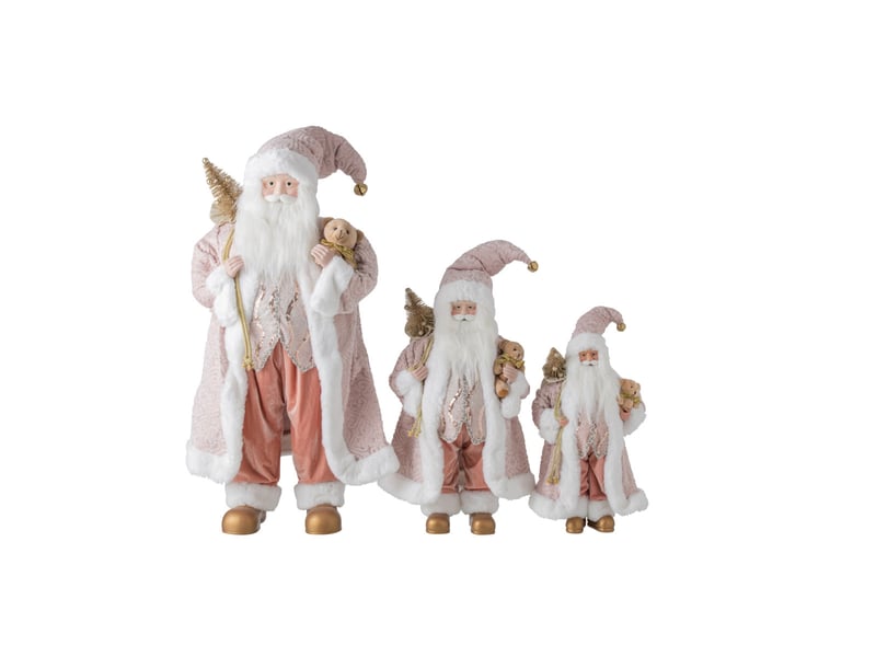  Père noël déco cyriaque 45cm rose  - Conforama C